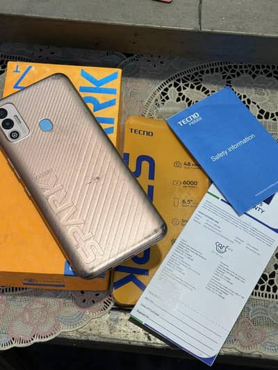 Tecno Spark 7 4gb 64gb dual sim official pta