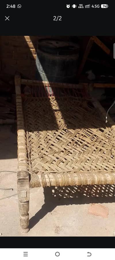 wooden charpai
