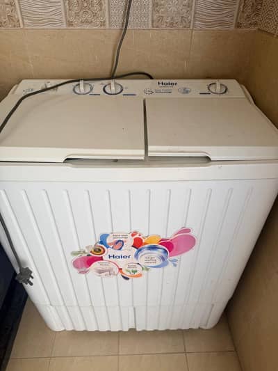 haier washing machine twin tub in new condition