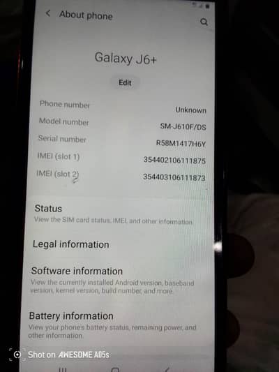 Samsung Mobile J6