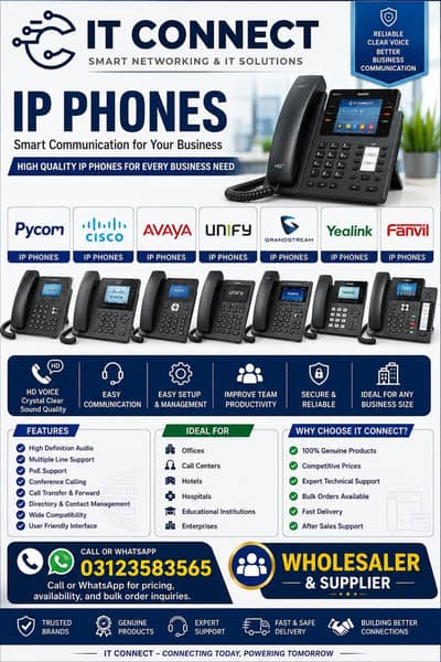 IP Phones | Cisco | Avaya | Unify | Grandstream | Yealink | Fanvil