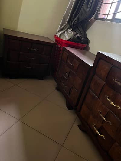 Bed dressing and side tables for sale