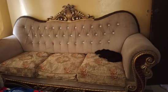 sofa set with charpai table
