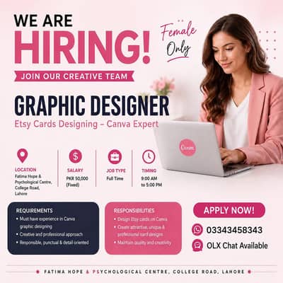 Graphic designer job available 45000