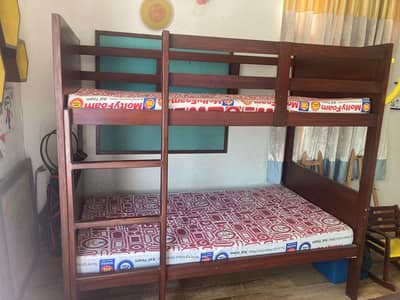 Wooden bunk bed