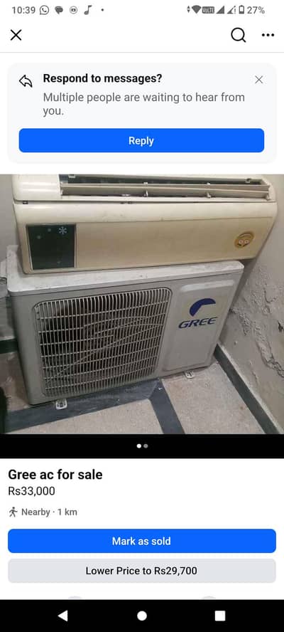 gree ac used condition