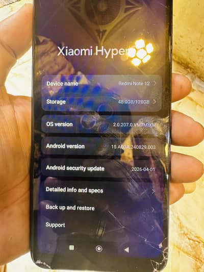redmi note12 only. kitt . 6.128 gb