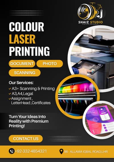 Laser Printing Services A3+,A3,A4