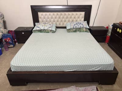 Bed mattress dressing table sofa bed side tables and lamp