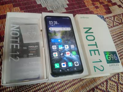 Infinix Note 12 G96 (ram:8/128gb) Box+Mobile + Chager