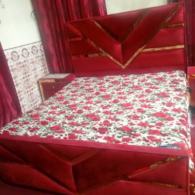 Bed Set with Side Boxes & Dressing Mirror for Sale