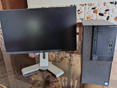 Dell optiplex 3050 core i5 6th generation gaming pc with Dell lcd