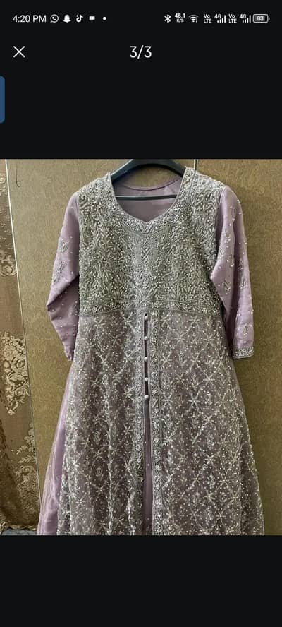 Walima tail maxi fully embroided