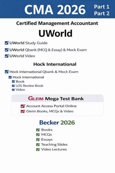 CFA CMA CIA FRM CPA CAIA CISA EA 2026-25 Books Mcqs Available