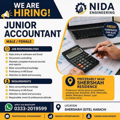 Junior Accountant (Male/Female) - 0333-2019599