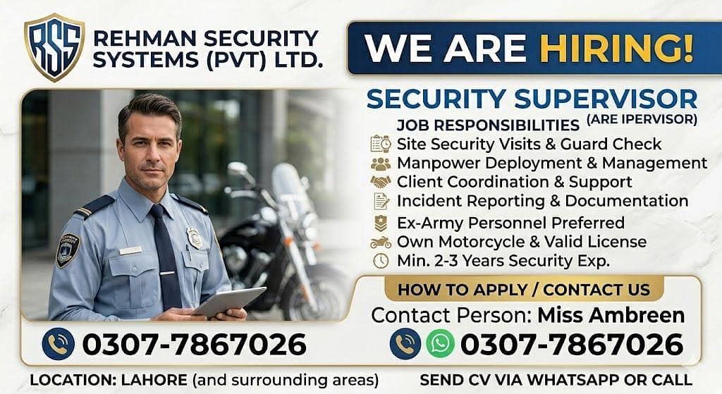 Area Security Supervisor 0