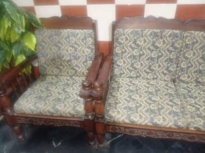 3 Seater wooden sofa set