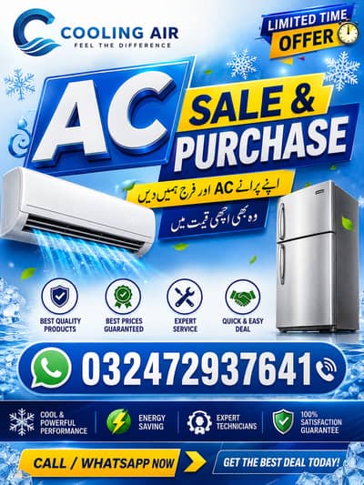 Ac sale purchase/ haier ac/window ac/dead ac/all type ac buy