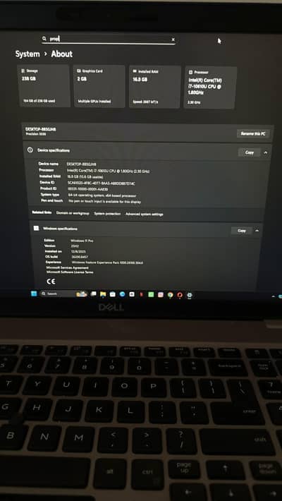 precesion 3550 i7 10 gen