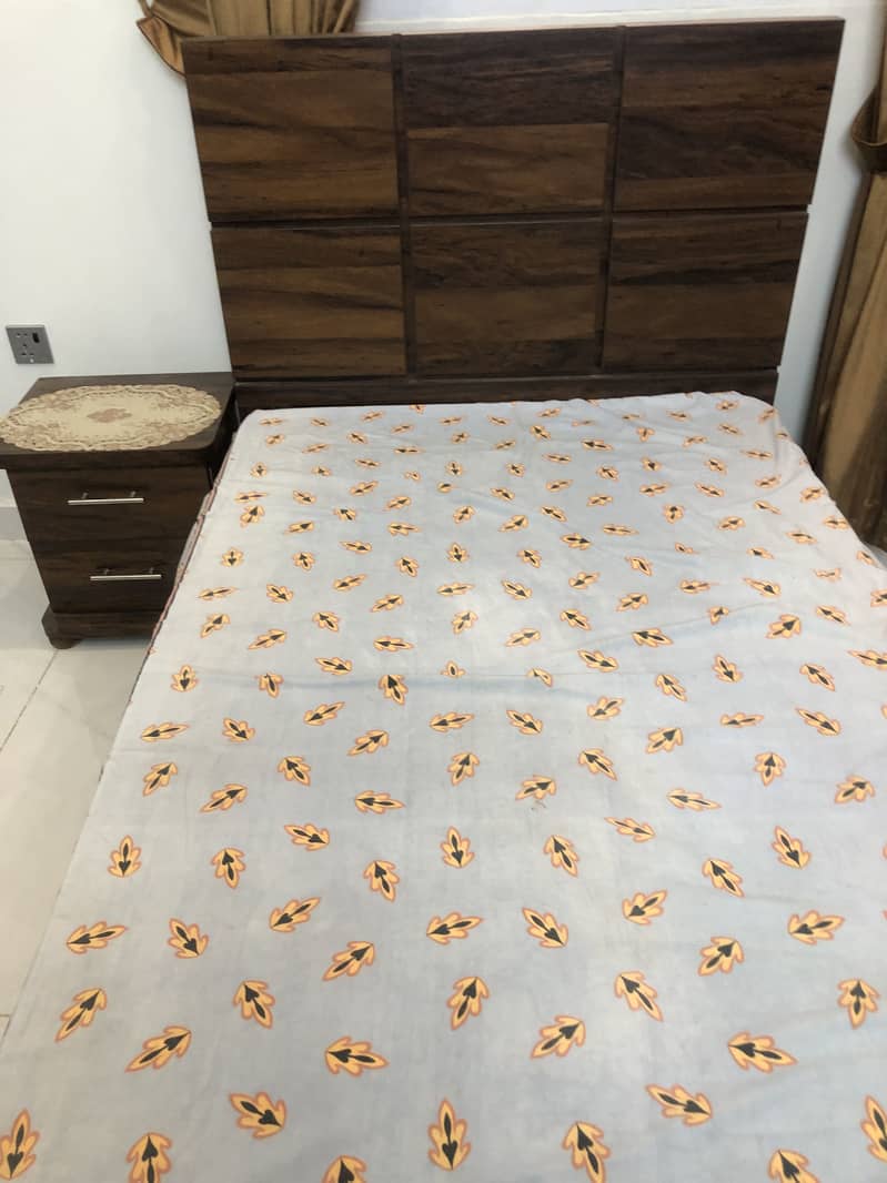 Single bed and side table 1