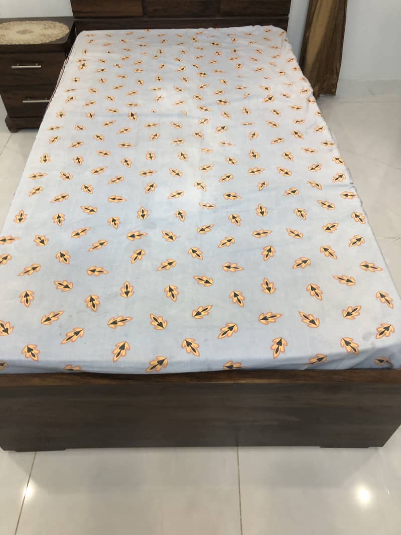 Single bed and side table 2