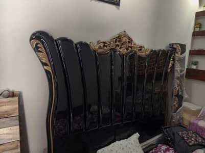 Bed with dressing table and two side table