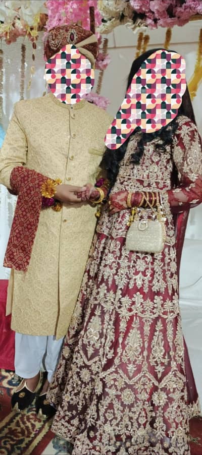Beautiful luxury bridal couple set available from Fashion Ghar