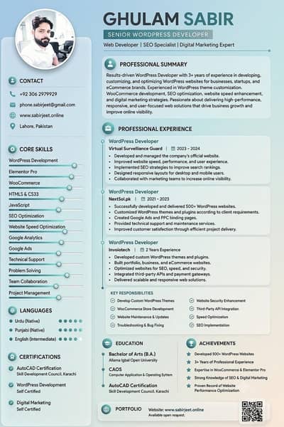 i want a WordPress developer job