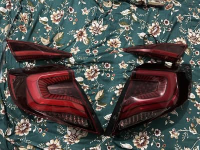 Lava Lights Of Civic X & Ductail Spoilers