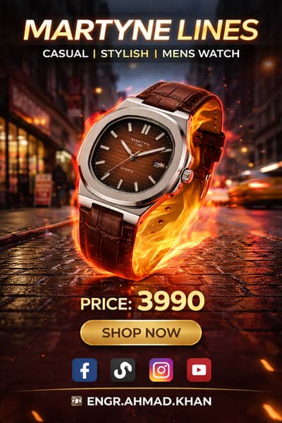 *Martyne Lines watch | causal watch | stylish watch | mens watch*
