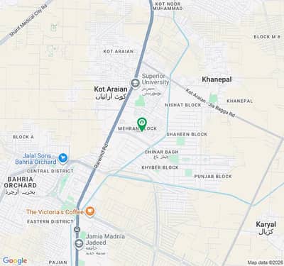 2 Kanal Residential Awesome Location Plot For Sale 150 Fit Road Mehran Block In Chinar Bagh