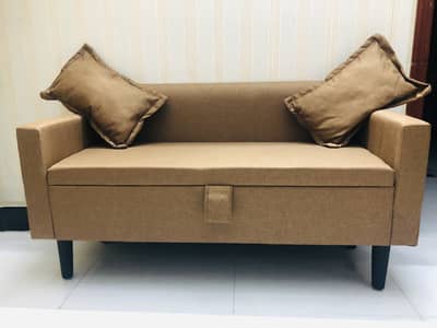 2 Seater Sofa with Storage Box