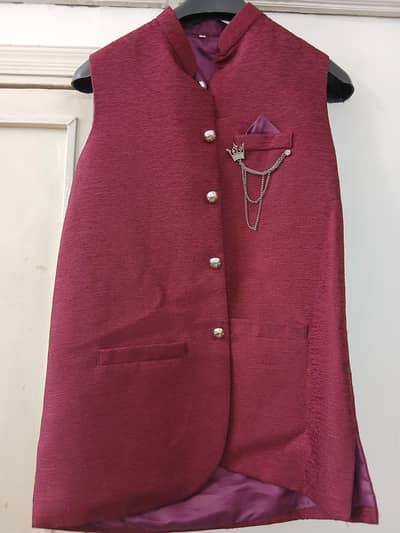 waistcoat maroon for 13 to 15 years boy