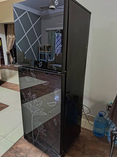 PEL Double Door Refrigerator – Black Glass Design – Medium size