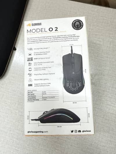Glorious model O2 wired gaming mouse