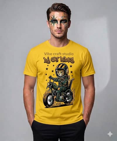 DJ Cat Rides | AI Graphic Design File