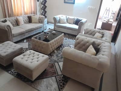 sofa set . . dining table set . . dividers setup