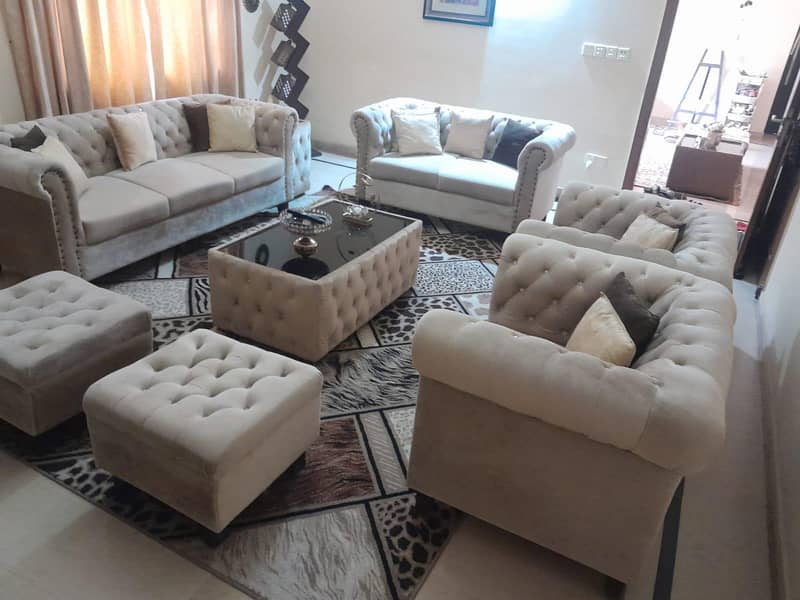 sofa set . . dining table set . . dividers setup 0