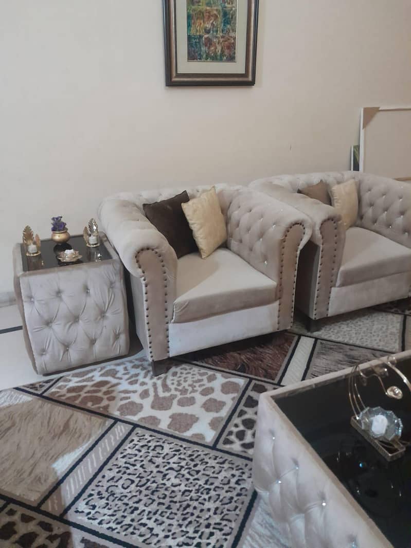 sofa set . . dining table set . . dividers setup 2