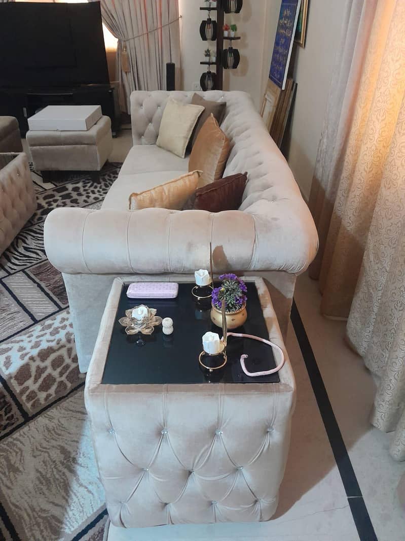 sofa set . . dining table set . . dividers setup 5