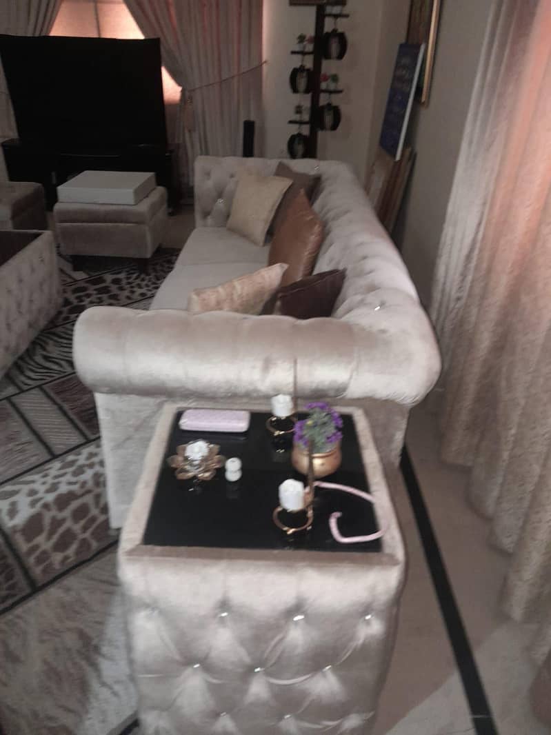 sofa set . . dining table set . . dividers setup 7
