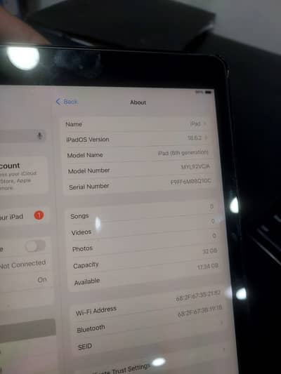 Apple Ipad 8th Gen Original 32 GB  Storage