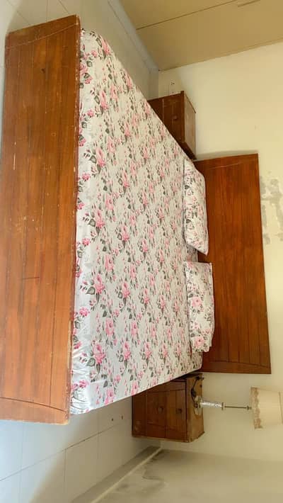 double bed with side tables
