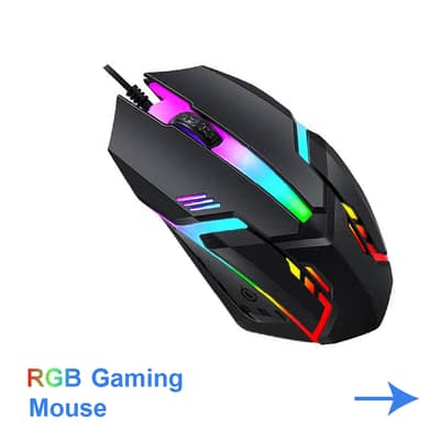 RGB Gaming Mouse with LED Lights – Ergonomic Wired Mouse for PC & Lapt
