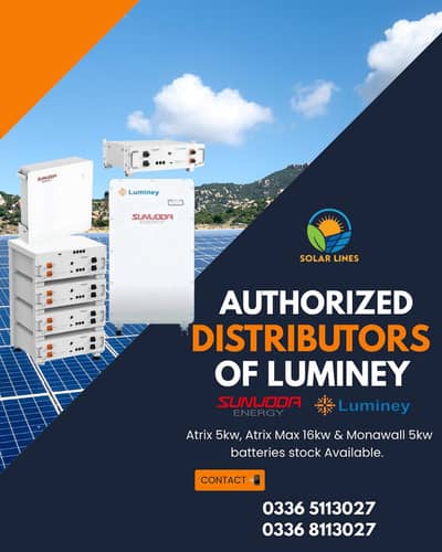 Luminey sunwoda Atrix 5kw battery stock Available