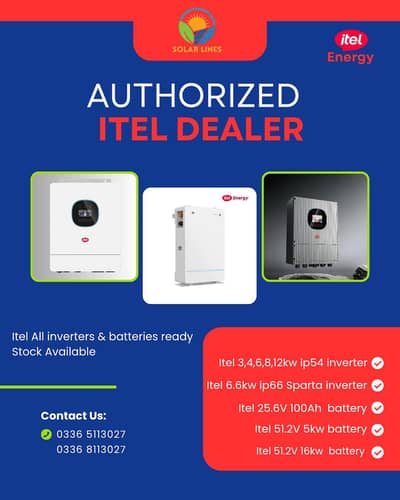 itel 25v & 48v batteries and All inverters stock available