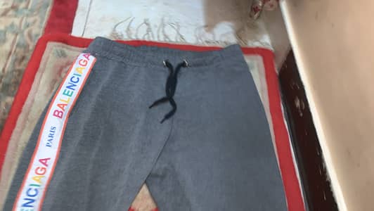 Balenciaga Style Track Trouser Grey | Medium | Imported Side Tape