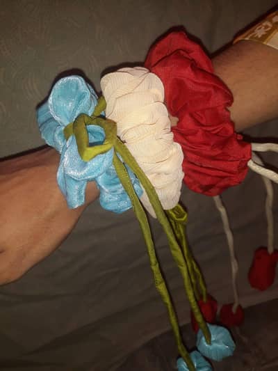 "handmade silk & chiffon scrunchies Elegent Hair Accessories