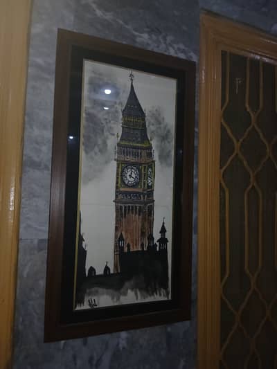 A painting of the Big Ben tower