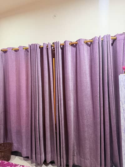 Purple Chenille/Velvet Style Curtains